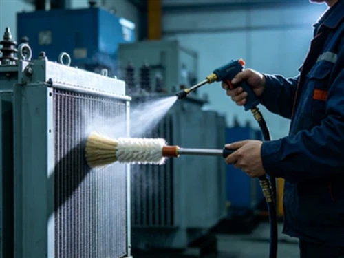 Công cụ được khuyên dùng để làm sạch bộ tản nhiệt máy biến áp